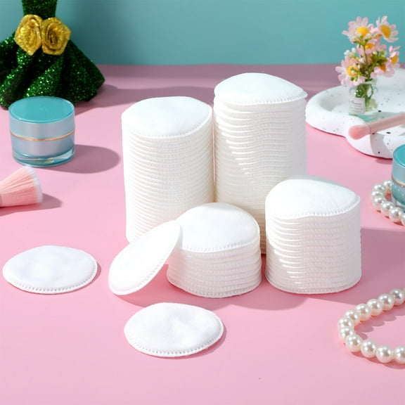 OFFIGAM Makeup Cotton Pads White Soft Texture for Facial Cleansing and Removal 200 Count