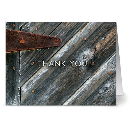 - 24 Thank You Note Cards - A Rustic Thanks - Blank Cards - Off White Ivory Envelopes Included