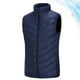 thumbnail image 4 of Chaleco de algodón lavable y calefactable para hombre, ajustable, con carga USB (azul, talla L), 4 of 7