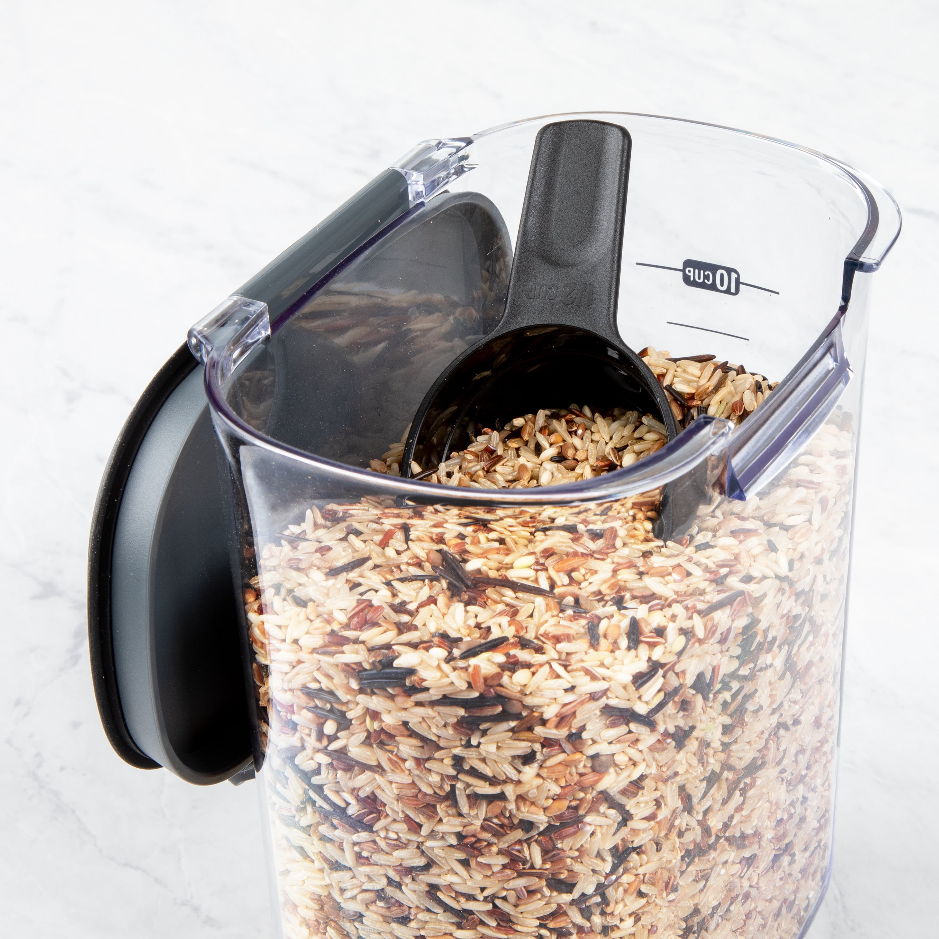 Progressive International Grey Plastic Airtight Food Storage Container