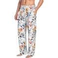 thumbnail image 2 of Xecao Lilies Flowers Men's Straight Lounge Pajama Pants: The Ultimate in Comfortable Sleepwear, 2 of 9