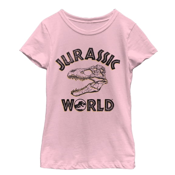 Girl's Jurassic World: Fallen Kingdom Skull Fossil  Graphic Tee Light Pink X Large