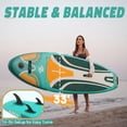 thumbnail image 2 of Santasup Inflatable Stand Up Paddle Board with SUP Accessories, Big Wide Anti-Slip EVA Deck, Waterproof Bag, Colorful Green 11' Sup Boards for Adults & Youth of All Skill Levels, 2 of 7