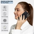 thumbnail image 4 of Allytechgroup 2024 New Trendy Back Case Cover for Apple iPhone X/ iPhone XS, Premium PU Leather Luxury Design with Ring Holder Stand Bracket Bumper Shockproof Phone Case for Girls Women, Black, 4 of 8