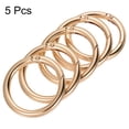 thumbnail image 3 of GFDYREE 51x39x6mm Spring Gate O Rings, 5 Pack Round Snap Clip Zinc Alloy for Keyrings Buckle, Light Gold, 3 of 5