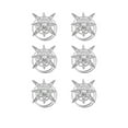 thumbnail image 5 of Believe by Brilliance Fine Silver Plated Cubic Zirconia Hair Coils Star Motif, 6 Pieces, 5 of 5