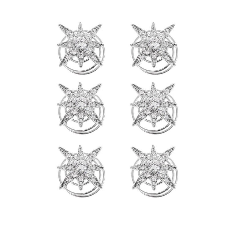 Believe by Brilliance Silver-Plated Hair Coils with Star Motif and
