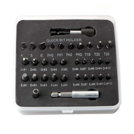 

Farfi 33Pcs/Set High Speed Steel Screw Extractor Damaged Bolt Removal Purpose Tool