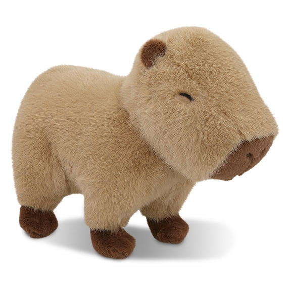 DolliBu Standing Capybara Plush - Super Soft Stuffed Animal Standing Capybara Toy, Cute Stuffed Plush Figure, Wild Animal Toy Gift for Kids and Adults - 12 Inches
