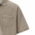 thumbnail image 6 of GUZOM Mens Polo Shirt, Soft Washed Vintage Look, Relaxed Fit Stretch Short Sleeve Casual Shirt for Men, Big & Tall Sizes S-5XL, Khaki,Size S, 6 of 6