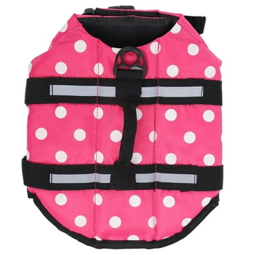 High-Buoyancy Pink Swim Vest for Pets, Adjustable XXL Size Reflective Dog Life Jacket