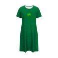 thumbnail image 5 of Sakmal Short Sleeve Moomoo Nightgownss for Women Lightweight St Patrick's Day Loungewear Shamrock Print Short Irish St Paddys Day Womens Nightgown M, 5 of 5