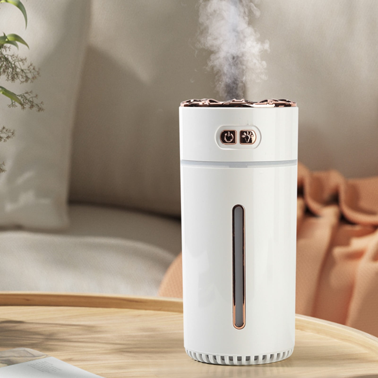 Usloyux under $5 Rechargeable Humidifier, Cordless Aromatherapy Humidifier with Colorful LED Lights, Portable Cool Mist Diffuser for Car Travel Home, Built-in Battery and Type-C Charging