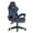 Blue, variant on Bigzzia Massage Gaming Chair with Footrest, Gamer Chair for Adults,Lumbar Pillow and Headrest Adjustable, White