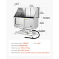 thumbnail image 6 of VEVOR Electric Lift Dog Washing Station, 50 inch Stainless Steel Pet Grooming Tub w/ PE Water Filter Board, Faucet & Showerhead (Left Door), 6 of 9