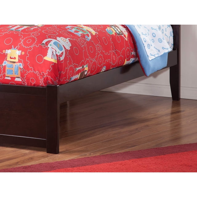 Pemberly Row Lit Simple TG en Bois Massif avec Tiroir-Lit Simple TG, Couleur Espresso