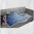 thumbnail image 6 of Winter Soft Flannel Fleece Blanket, Falling Snow Splashes Stains Watercolors Shades of Blue Abstract Christmas Inspired, Cozy Plush for Indoor and Outdoor Use, 60" x 80", Blue White, by Ambesonne, 6 of 6