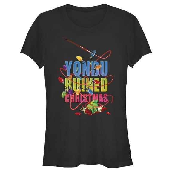 Junior's Guardians of the Galaxy Holiday Special Yondu Ruined Christmas Lights  Graphic Tee Black Small