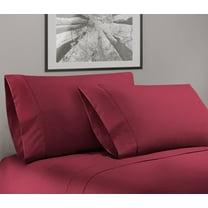 Greek Key Ultra Soft 1800 Series Egyptian Comfort 4 Piece Sheet Set (King, Burgundy)