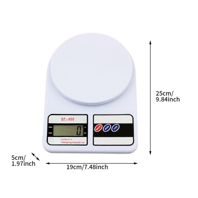 Pantalla Digital electrónica de 5kg y 1g, báscula de cocina, balanza de alimentos, retroiluminación LED portátil para el hogar, herramienta de medición de fácil lectura ShuxiuWang 8390614200975