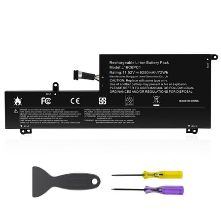 L16L6PC1 L16M6PC1 Laptop Battery Replacement for Lenovo Yoga 720 720-15Ikb 720-15 Series Notebook L16M6PC1 L16C6PC1 5B10M53745 5B10M53743 5B10M53744 11.58V 72Wh 6250mAh