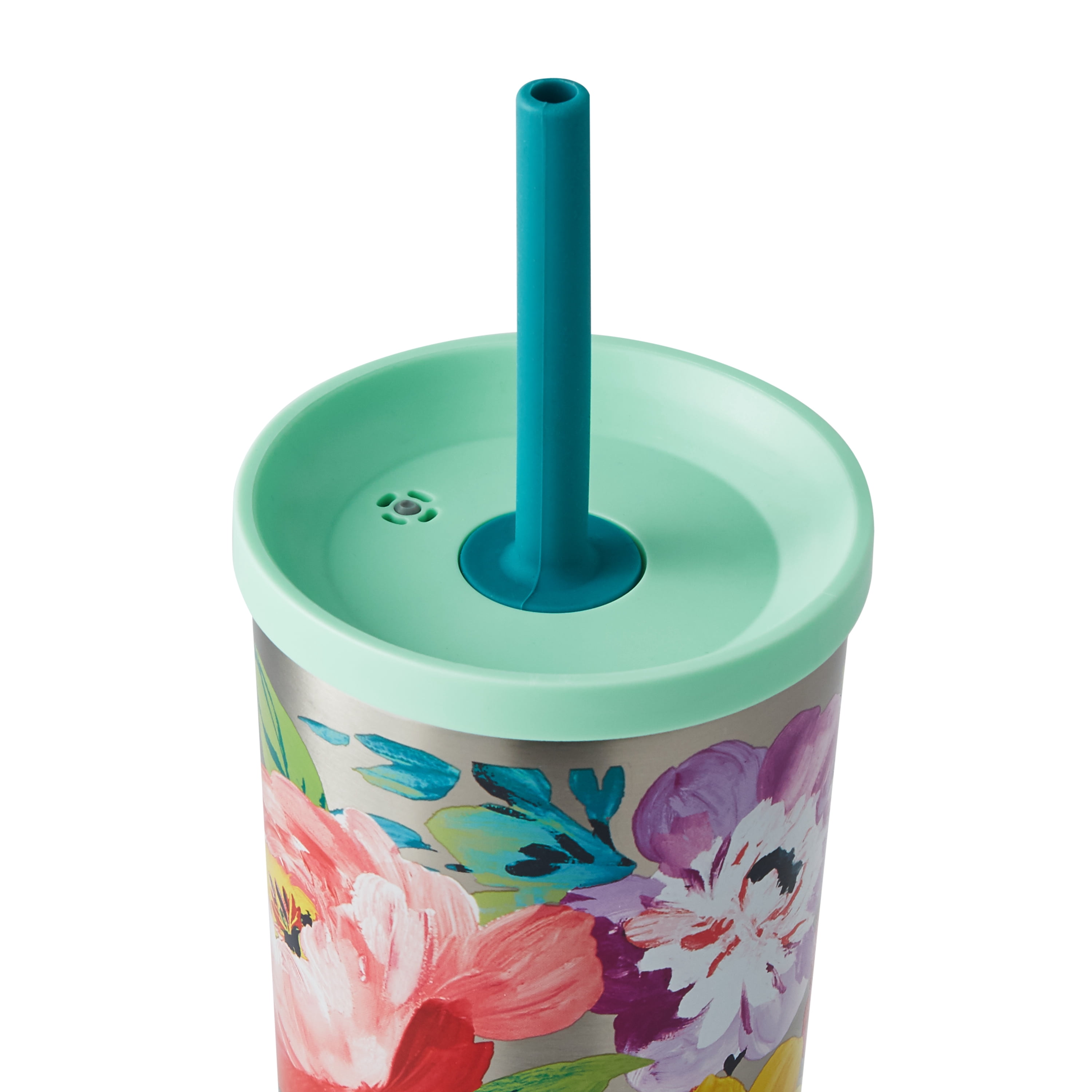 The Pioneer Woman Sweet Romance 27 fluid ounce Stainless Steel Tumbler with Hot & Cold Lids, Multi Color