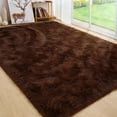 thumbnail image 6 of Junovo Super Soft Fluffy Area Rugs Modern Shag Rug for Bedroom Living Room,Cute Carpets for Kids Nursery Girls Home Dorm,5'x8',Chocolate Brown, 6 of 6