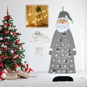 Felt Christmas Advent Calendar 2022, 3.5ft Wall Santa Advent Calendar with Pockets 24 Days Reusable Christmas Countdown Calendar Hanging Xmas Decorations