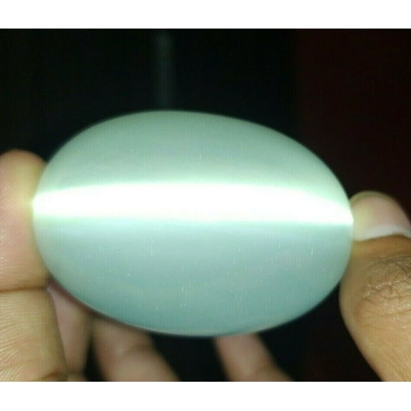 525.50Carat Huge Cat's Eye Moonstone Oval Grey Cabochon Gemstone Loose Gemstone for Jewellery Making