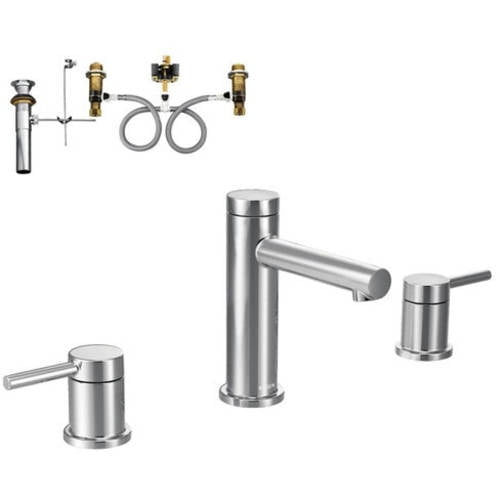 Moen K-t6193ch Align 2-Handle Lavatory Faucet with Rough-in and Drain, Available in Various Colors