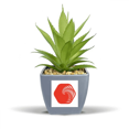 thumbnail image 1 of Ligne Circulaire Hexagonale Infini Faux Pot de Fleurs Ananas Vase Mini Déco, 1 of 3