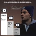 thumbnail image 4 of Viworld Winter LED Beanie Hat, USB Rechargeable Adjustable Brightness Headlamp Cap Winter Outdoor Sports Hat Lights for Unisex, 4 of 7