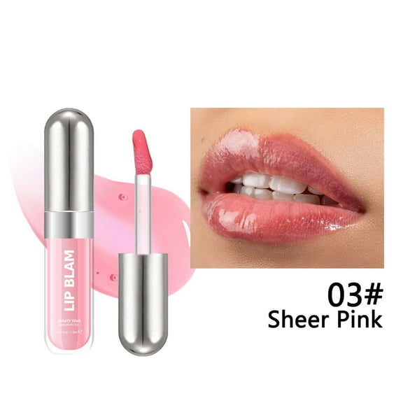 HHBEAUTY Tinted Lip Gloss Oil, Pink Hydrating Lip Tint Stain, Sheer Lip Treatment Moisturizer, Moisturizing Lip Tint Balm Lipstick Lipgloss, Christmas Makeup Gift