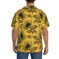 thumbnail image 3 of Pofeuu Autumn Sunflower Print Mens Casual Short Sleeve Shirts Beach Summer Spread Collar Pocket Tops Men's Casual Short-sleeved Shirt-XX-Large, 3 of 5