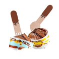 thumbnail image 2 of Spoon Stick Fork Dessert Spoons Stylish Transparent Dessert Spoon Set Versatile Practical Ice Cream Spoon Fork Stick Set for, 2 of 5