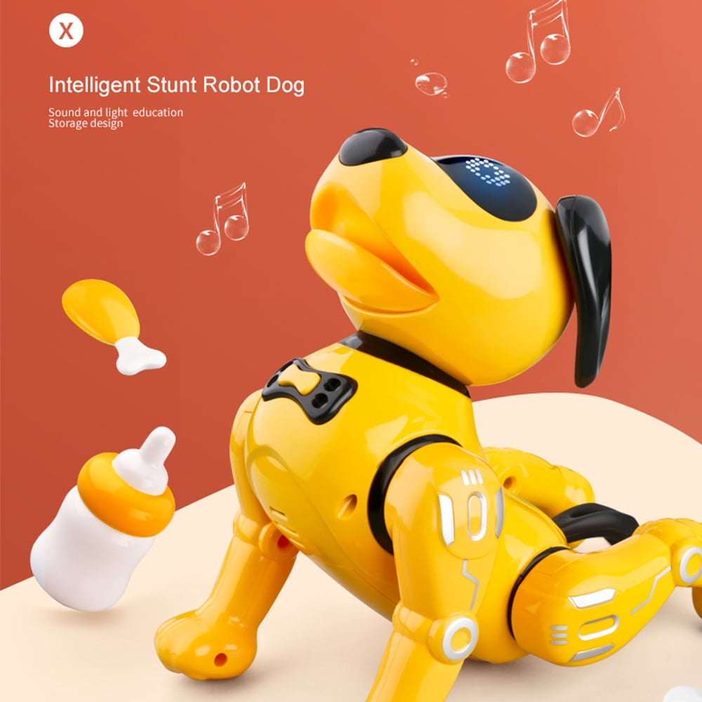 XITZ RC Robot Dog,Smart Talking Programming Interactive Funny Remote Control Stunt Dogs, Touch-Sense Music Song Walking Dancing Animal RC Pet for Boy Girls Kids Toys