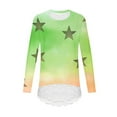 thumbnail image 5 of NAISIBABY Girls Long Sleeve Tops, Fashion Graphic Lace Irregular Hem Crewneck Kids Fall Clothes Tops Army Green 4T, 5 of 6
