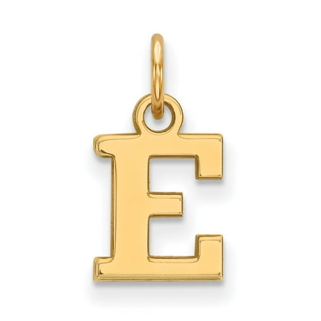Michigan Outdoor Pendant - Solid 925 Sterling Silver with Gold-Toned Eastern Michigan University Extra Small Pendant (8mm x 15.5mm)