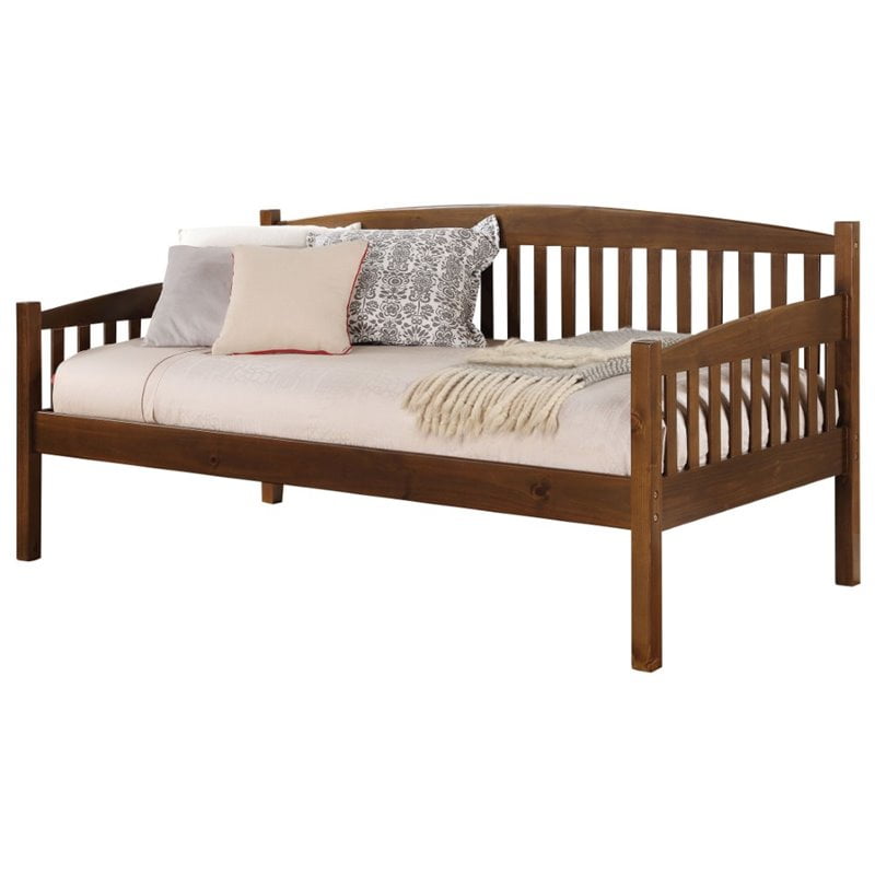 ACME Caryn Twin Wooden Mission Style Daybed in Antique Oak Walmart