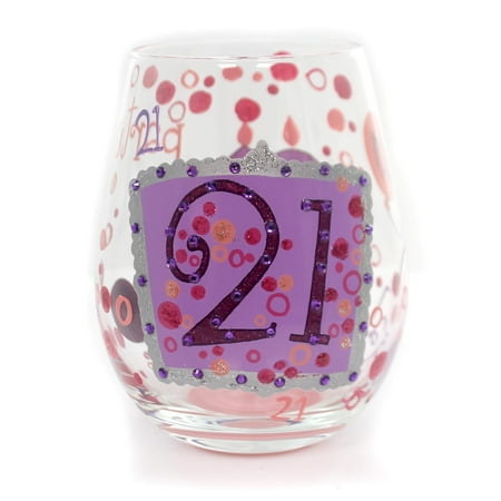 

Tabletop 21 LOLITA STEMLESS WINE GLASS Glass Hand Painted 4057089