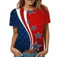 thumbnail image 1 of TSADFHJI T-Shirt de Noël pour Femmes Tunique Chat Manches Courtes Chemise Ample Imprimée d'Été Blouse Florale Col Rond T-Shirts Décontractés pour Femmes L Rouge, 1 of 5