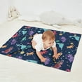 thumbnail image 2 of DarkBlue Dinosaurs AstronautHelmets Pattern Blanket,Comfortable Soft Flannel Throw Blanket,All Season,Warm Lightweight Blankets for Sofa Bed Couch Living Room Chair,30"x40", 2 of 4