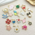 thumbnail image 4 of U8MO 10/20pcs Shell Balloon Fish Alloy Enamel Charms Pendants for Jewelry Making-10pcs clover 13x15.5mm, 4 of 9