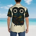 thumbnail image 4 of Susaid Owl with Mandala Print Hawaiian Shirts for Men Women,Hawaiian Summer Short-Sleeve Casual Relaxed-Fit Button-Down,Large, 4 of 7