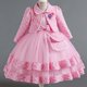 thumbnail image 3 of Vestido de princesa para niñas de 3 piezas, nuevo, bordado, de manga larga, elegante, para fiesta de cumpleaños infantil y conjunto de bolso, 3 of 5