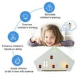 thumbnail image 4 of 1 Set DIY Wooden House with LED Light Switch Series Parallel Circuit Learning Handmade House Building Toy Kids STEM Educational Physics Science Experiment Toy, 4 of 7