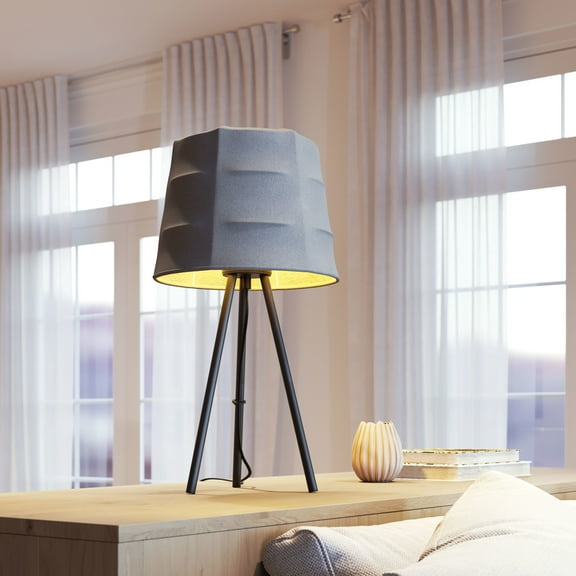 Mozzi Table Lamp Gray & Black Table Lamp, Modern Style, Works with dimmer (Dimmer Not Included), Steel, Lighting Table Lamps