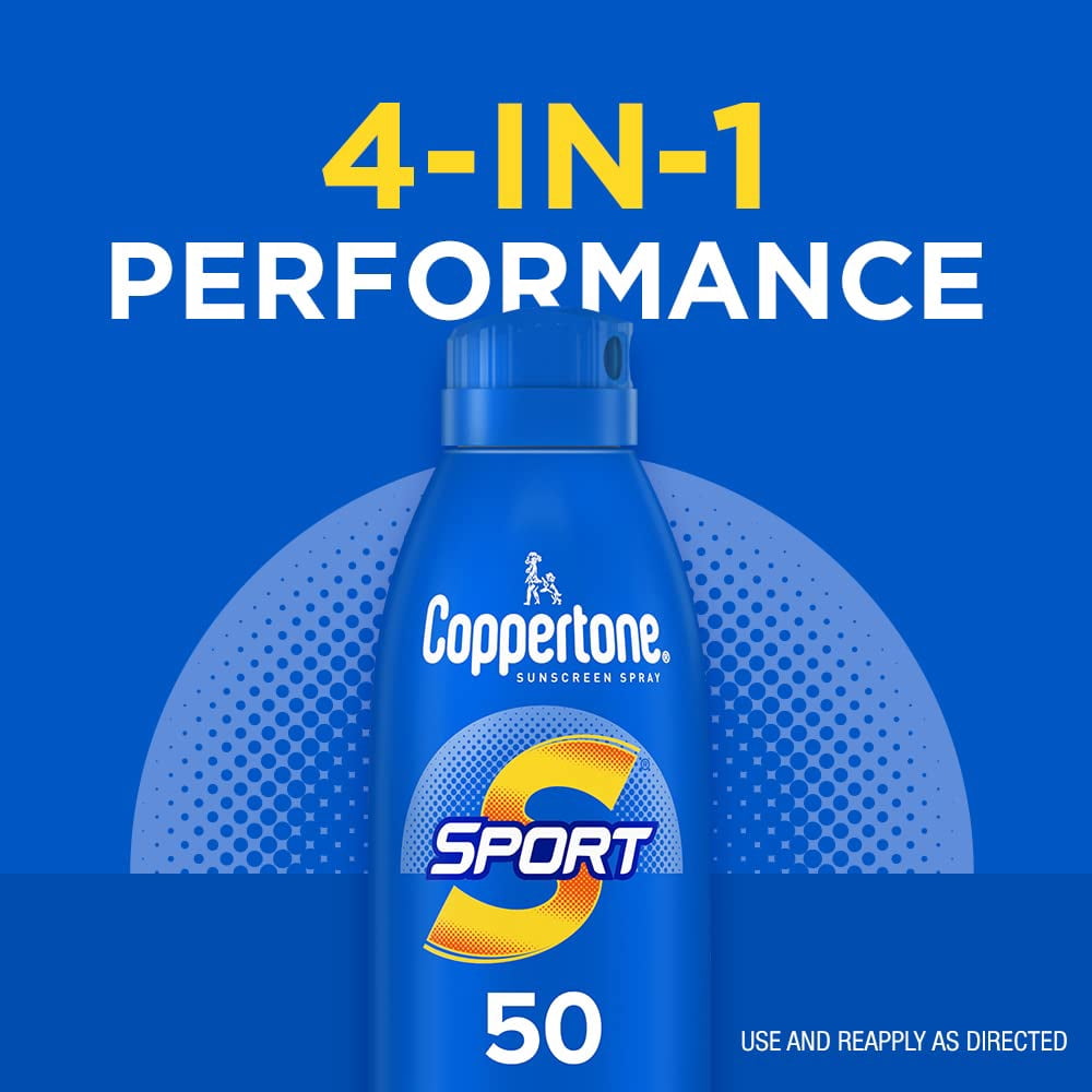 Sport Sunscreen Spray  SPF 50 Spray Sunscreen  5.5 Oz (Pack of 4)