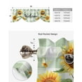 thumbnail image 5 of Tie Up Valance Curtain for Kitchen,Abstract Sunflower Pastoral Floral Rod Pocket Short Curtains Adjustable Tie-Up Shade Valances,Retro Green White Plaid Window Treatment for Bathroom Living Room, 5 of 8