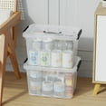 thumbnail image 6 of Cand 20 quart clear latching tote, 4 packs plastic storage boxes for organising, 6 of 7